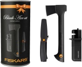 Промо-набор топор + точилка + нож в тубусе FISKARS